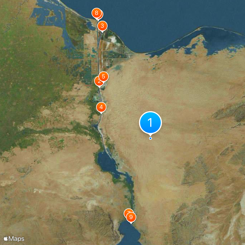 Isthme de Suez Carte