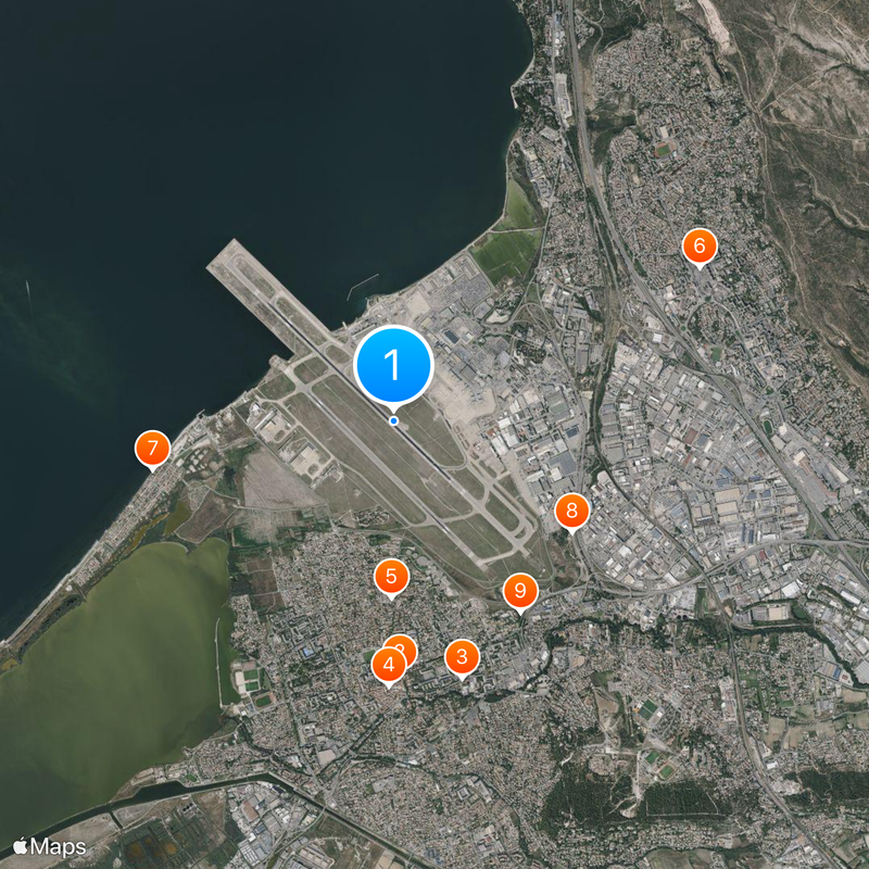 Aeroporto de Marseille-Provence Mapa