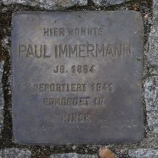 Stolperstein dedicated to Paul Immermann