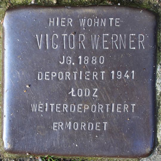 Stolperstein dedicated to Victor Werner