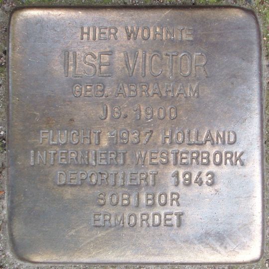 Stolperstein dedicated to Ilse Victor