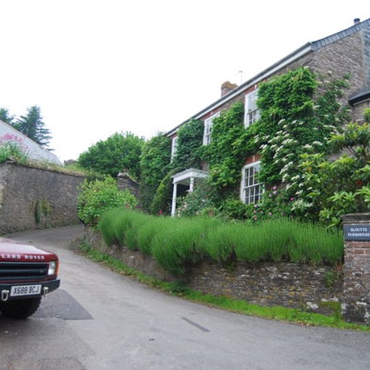 Sloutts Farmhouse Including Front Garden Area Walls, Railings And Gatepier