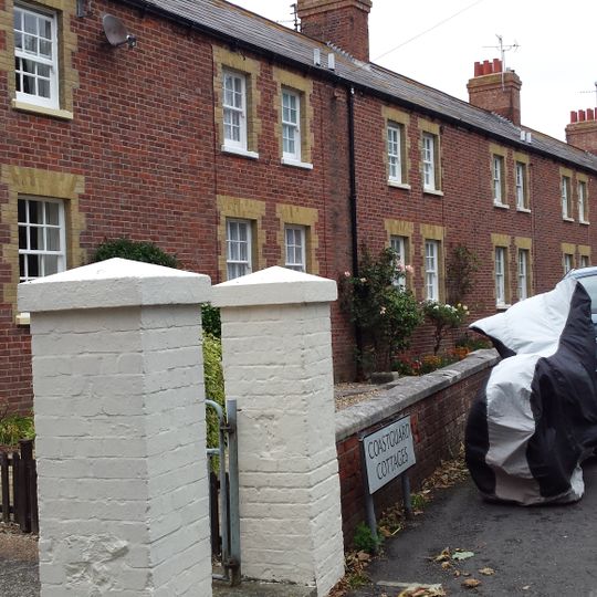 Coastguard Cottages With Boundary Wall And Piers