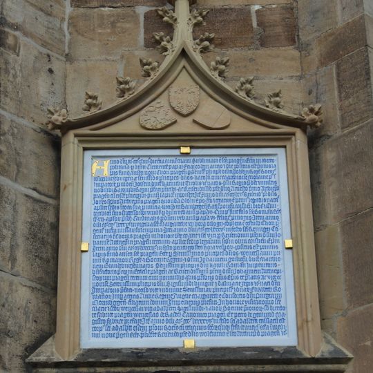 Pamětní deska položení základního kamene katedrály svatého Víta na Pražském hradě