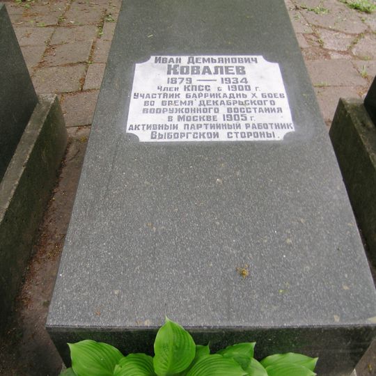 Могила И.Д. Ковалева, участника революционного движения в России, члена Коммунистической партии с 1900 г.