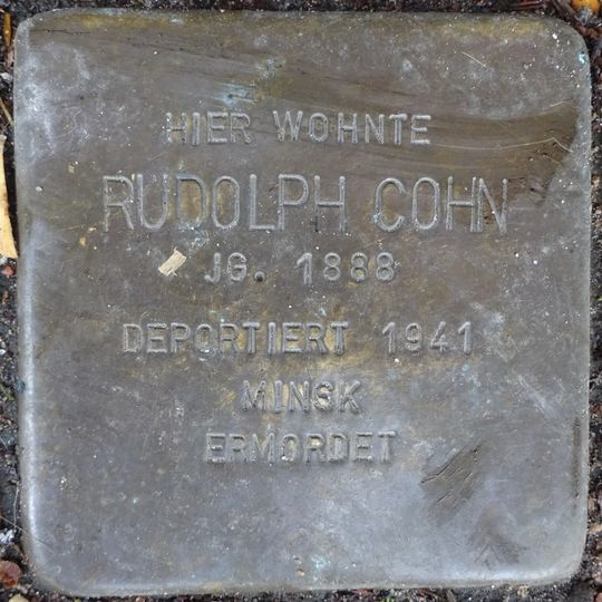 Stolperstein dedicated to Rudolph Cohn