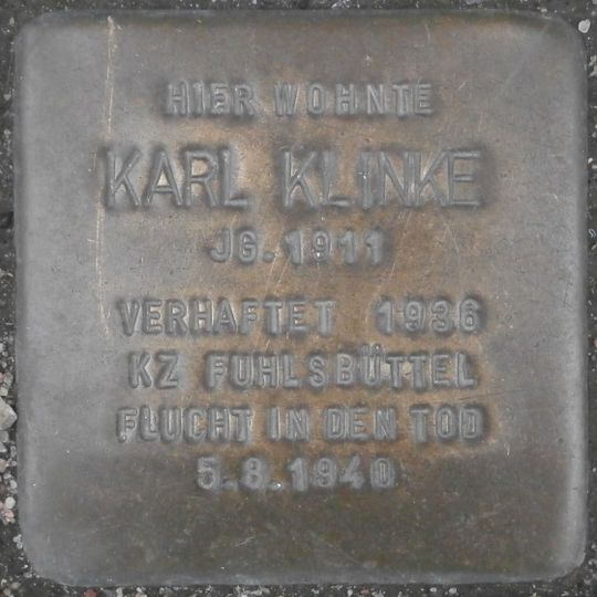 Stolperstein en memoria de Karl Klinke