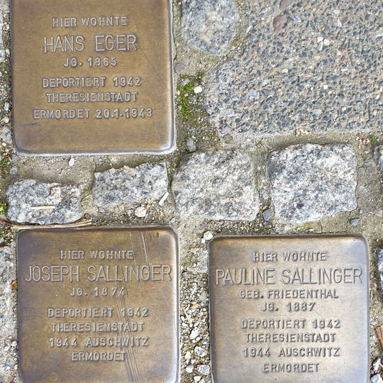 Stolperstein dedicated to Hans Eger
