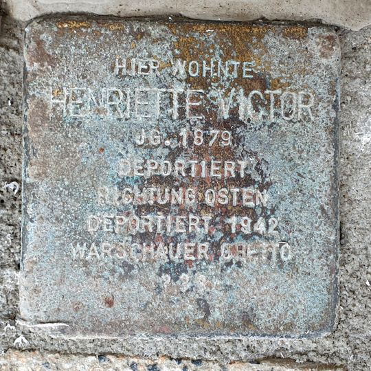 Stolperstein dedicated to Henriette Victor