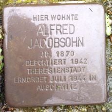 Stolperstein dedicated to Alfred Jacobsohn