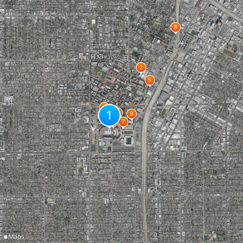Los Angeles Memorial Coliseum Mapa
