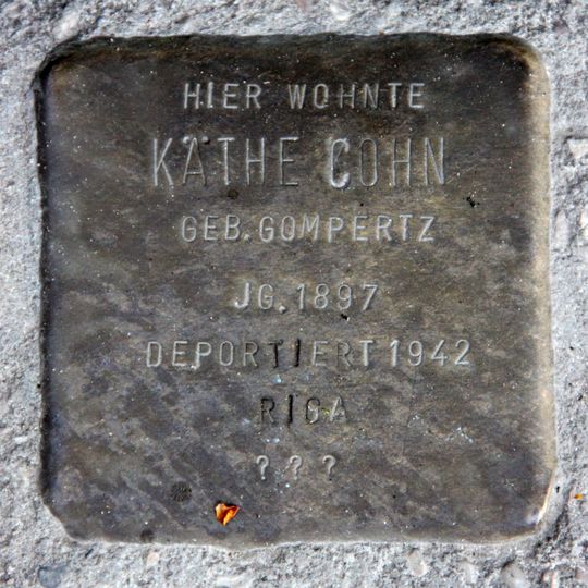 Stolperstein à la mémoire de Käthe Cohn