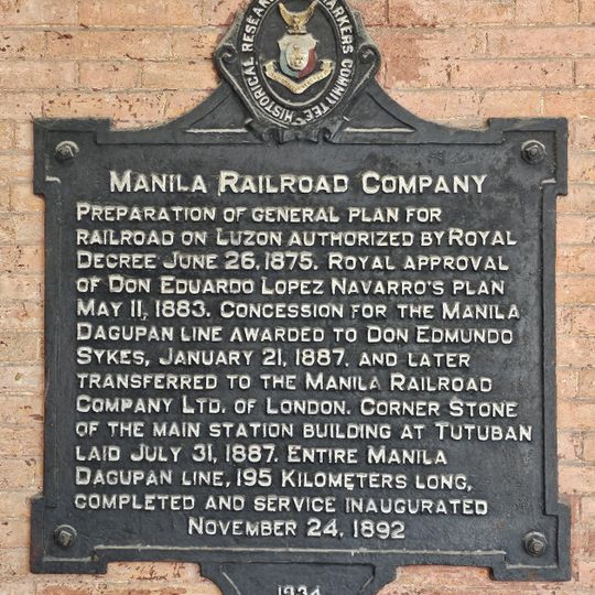 Manila Railroad Company historical marker