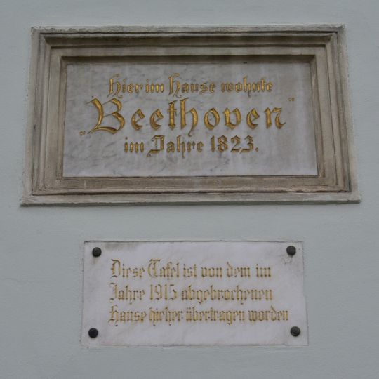 Beethoven wohnte hier 1823