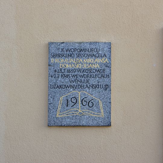 Gedenktafel für Romuald Domaška in Caßlau