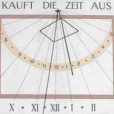 Sonnenuhr evangelische Kirche in Mittelschefflenz