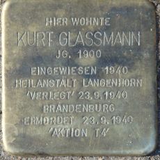 Stolperstein dedicated to Kurt Glassmann