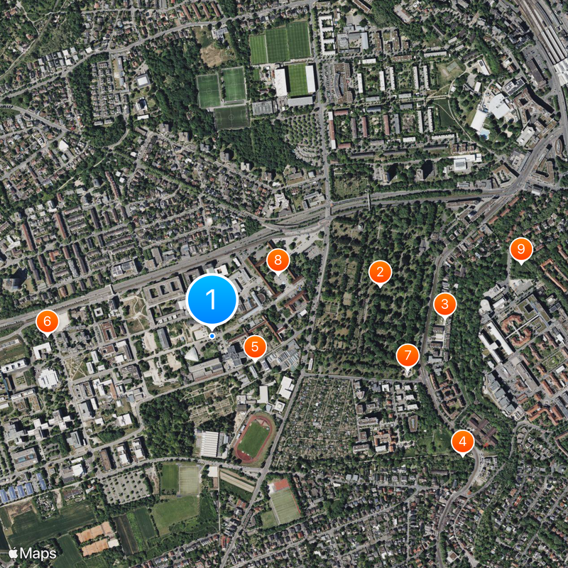 Johannes Gutenberg University Mainz Map