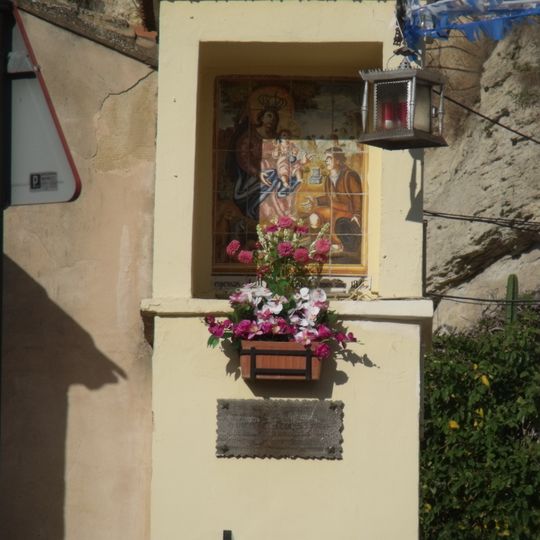 Ceramic panel of Our Lady of Agres in Ontinyent