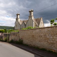 Boundary wall and gates to Yew Tree House