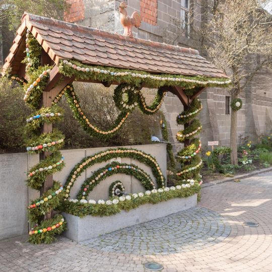 Easter fountains in Großgeschaidt