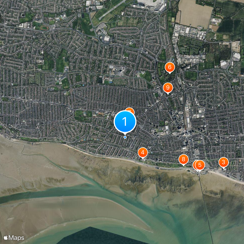 Westcliff-on-Sea Map