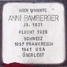 Stolperstein dedicated to Anni Bamberger