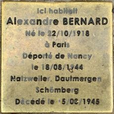 Stolperstein à la mémoire d'Alexandre Bernard