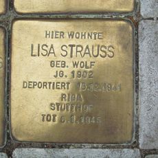 Stolperstein à la mémoire de Lisa Strauss