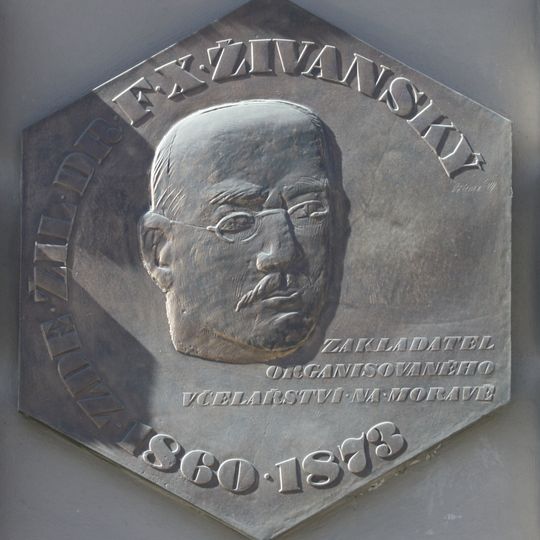 Pamětní deska Františka Xavera Živanského na domě Lidická 714/69 v Brně