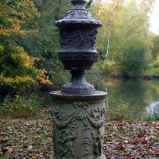 Pedestal And Urn, At Mill Lawn, At Anglesey Abbey