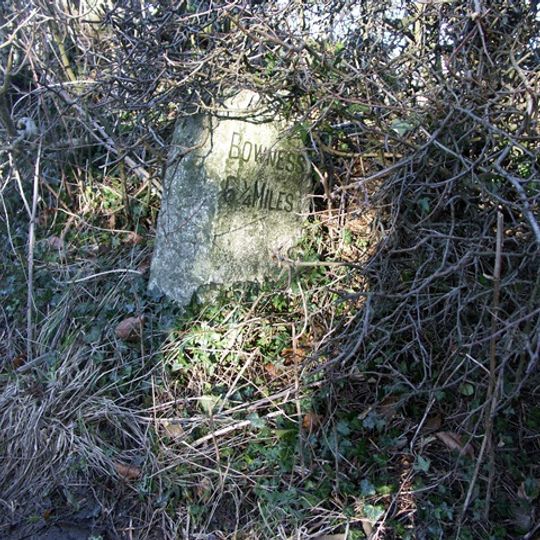 Milestone, Plumgarth roundabout; opp.  'Cunswick End'