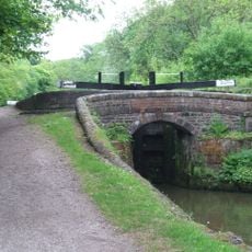 Marple Locks Number 2 and adjoining footbridge on Peak Forest Canal