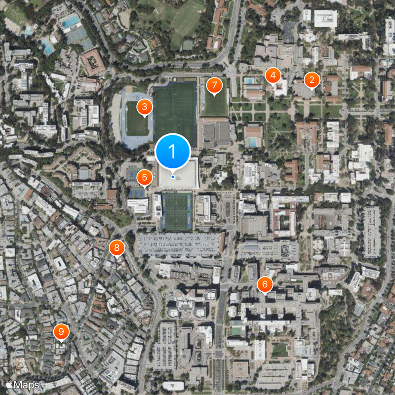Pauley Pavilion Mapa