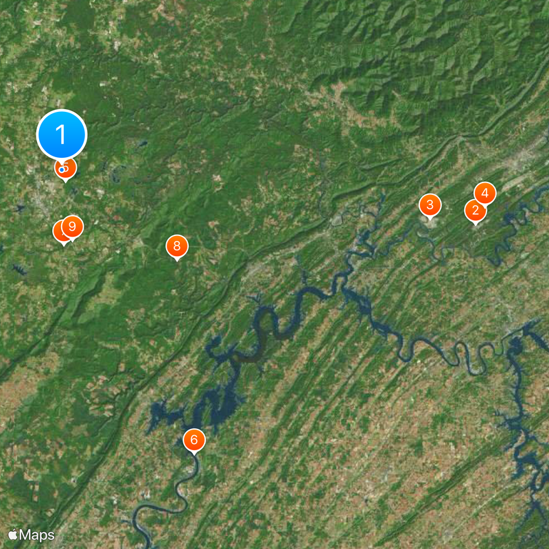 Cumberland Plateau Map