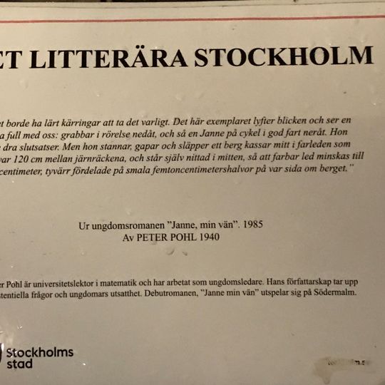 Literary sign: Peter Pohl