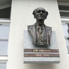 Pamětní deska s bustou Jiřího Krohy