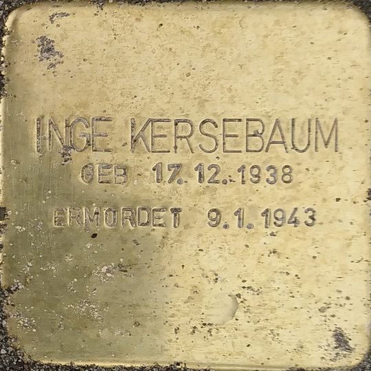 Stolperstein à la mémoire d’Inge Kersebaum