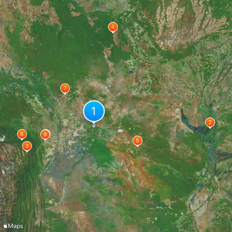 Santa Cruz Department Map