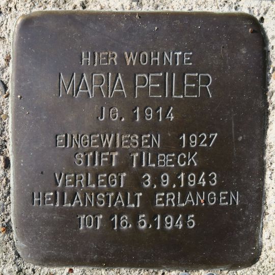 Stolperstein dedicated to Maria Peiler