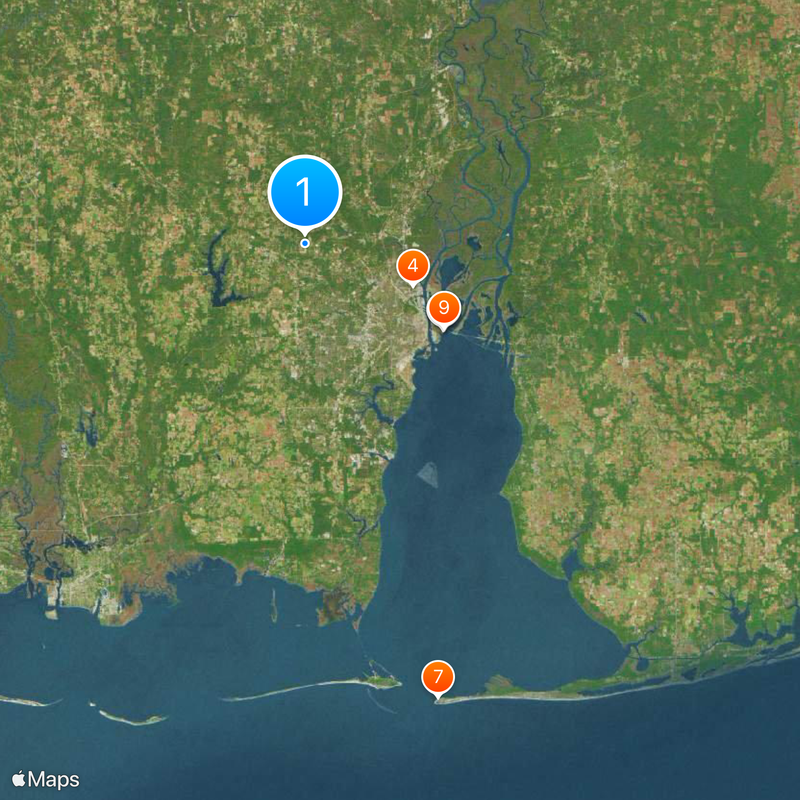 Contea di Mobile Mappa