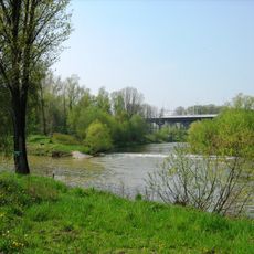 Bridge of D1 highway over the Opava and railway line