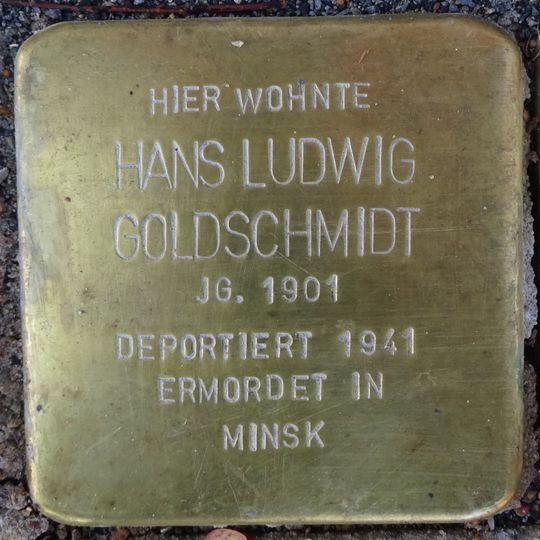 Stolperstein à la mémoire de Hans Ludwig Goldschmidt