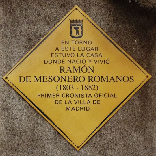 Placa conmemorativa en honor a Ramón de Mesonero Romanos