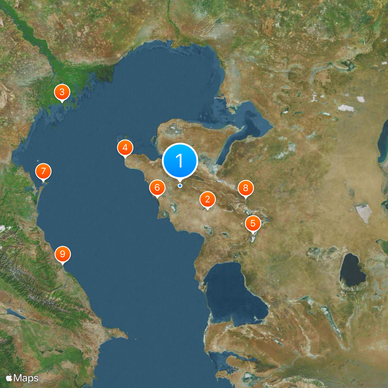 Obwód mangystauski Mapa
