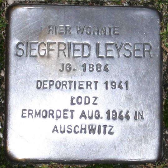 Stolperstein em memória de Siegfried Leyser