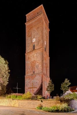 At night