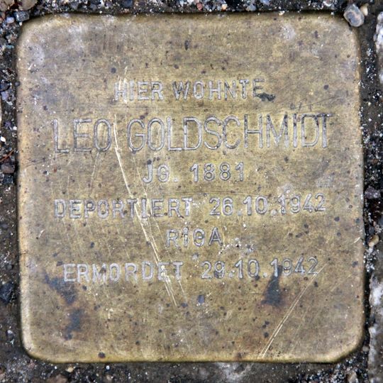 Stolperstein dedicated to Leo Goldschmidt