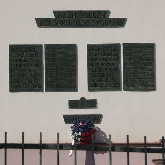 World War I memorial at Charlotta Masaryk school