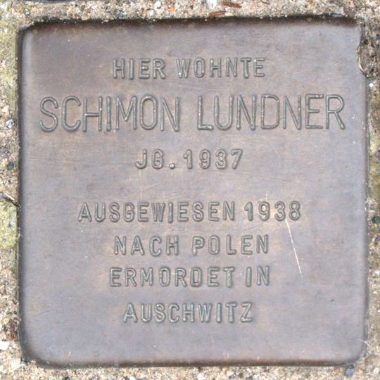 Stolperstein dedicated to Schimon Lundner